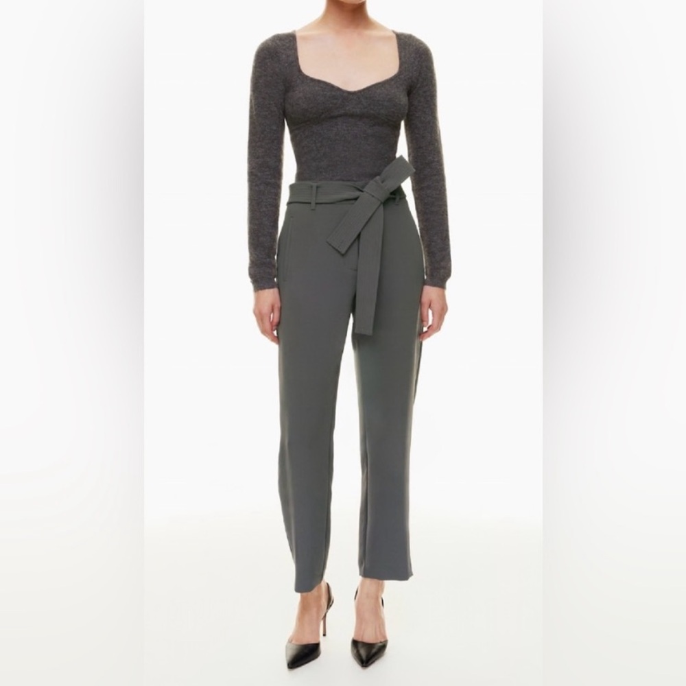 Wilfred Charcoal Belted Women's Trousers